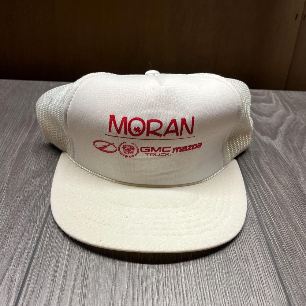 Vintage GMC Mazda Trucks Cadillac Trucker White Snapback Hat Adjustable Hotrods